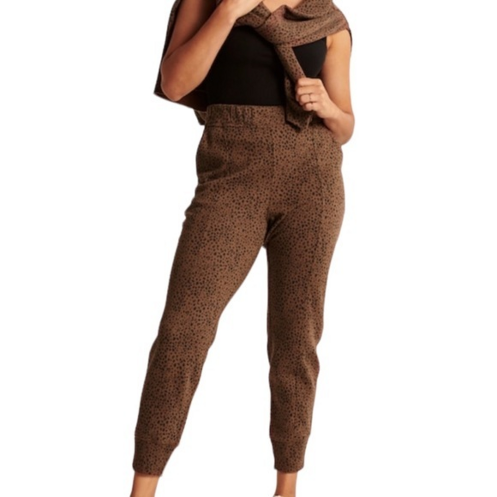 Abercrombie & Fitch Leopard Cheetah Print Pull On City‎ Sweatpants Joggers XS